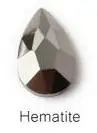 waterdrop hematite 20 шт 10 цветов Стразы для дизайна ногтей размер, 5-10 мм для 3D дизайна ногтей Стразы удлиненные каплевидные стеклянные Красочные камни - Цвет: waterdrop hematite