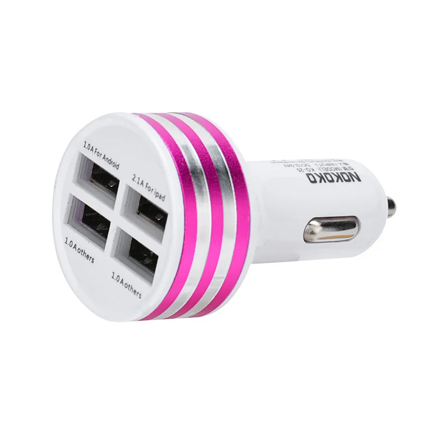4.1A Автомобильный Универсальный 12 В 4 порта USB DC зарядное устройство адаптер + Micro