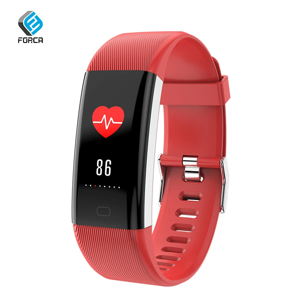 FORCA F07plus Smart Bracelet Red Watchband Pedometer Sedentary Message Call Reminder Heart Rate Monitor IP68 Wristband | Электроника
