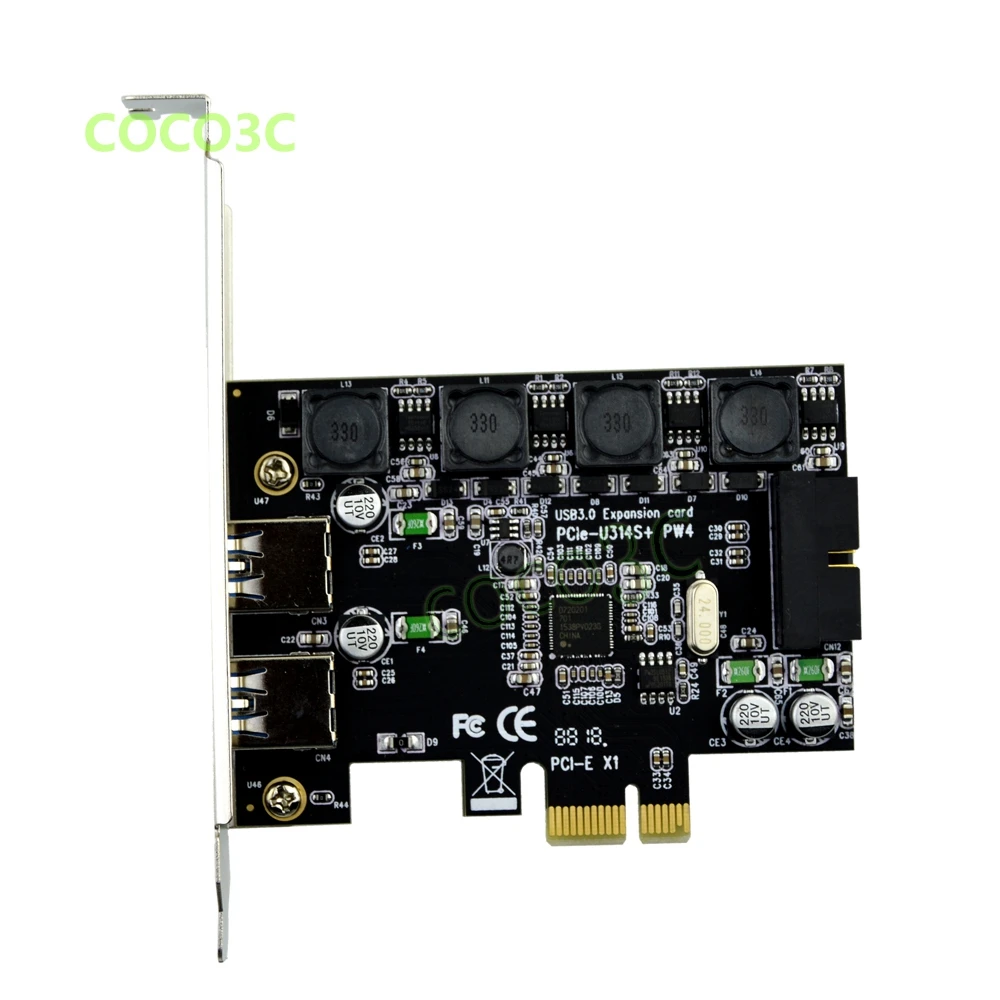 2 порта USB 3 0 + 20 контактный разъем PCI e контроллер карта Express к двойному 19 конвертер