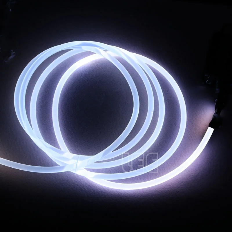 5mX Transparent Side Glow Fiber Optic Light Cable fiber Optical Cable Car Night Lights 1.5mm~8mm for Home Decorative Light Cable
