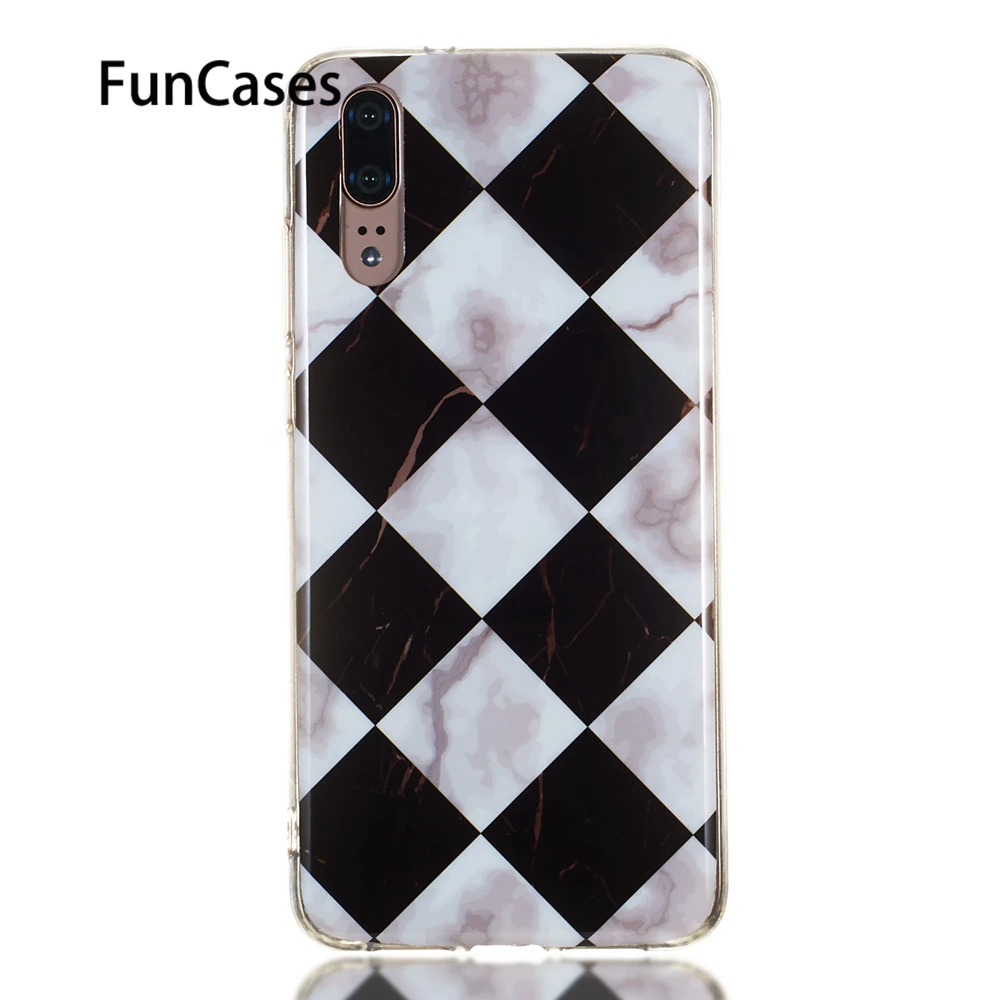 Square Back Covers For funda Huawei P20 Plain Soft Silicone Phone Cases Fitted Case sFor Protect Ascend Carcasa | Мобильные телефоны