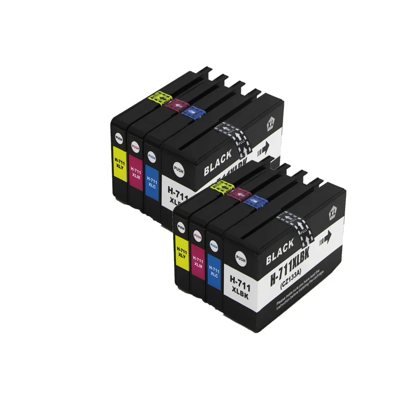 2 set BLOOM совместимый для hp 711 711XL переработанного чернильного картриджа для hp Designjet T120 24 T120 610 T520 24 T520 36 T520 610 T520 914 принтеры - Цвет: 2 set