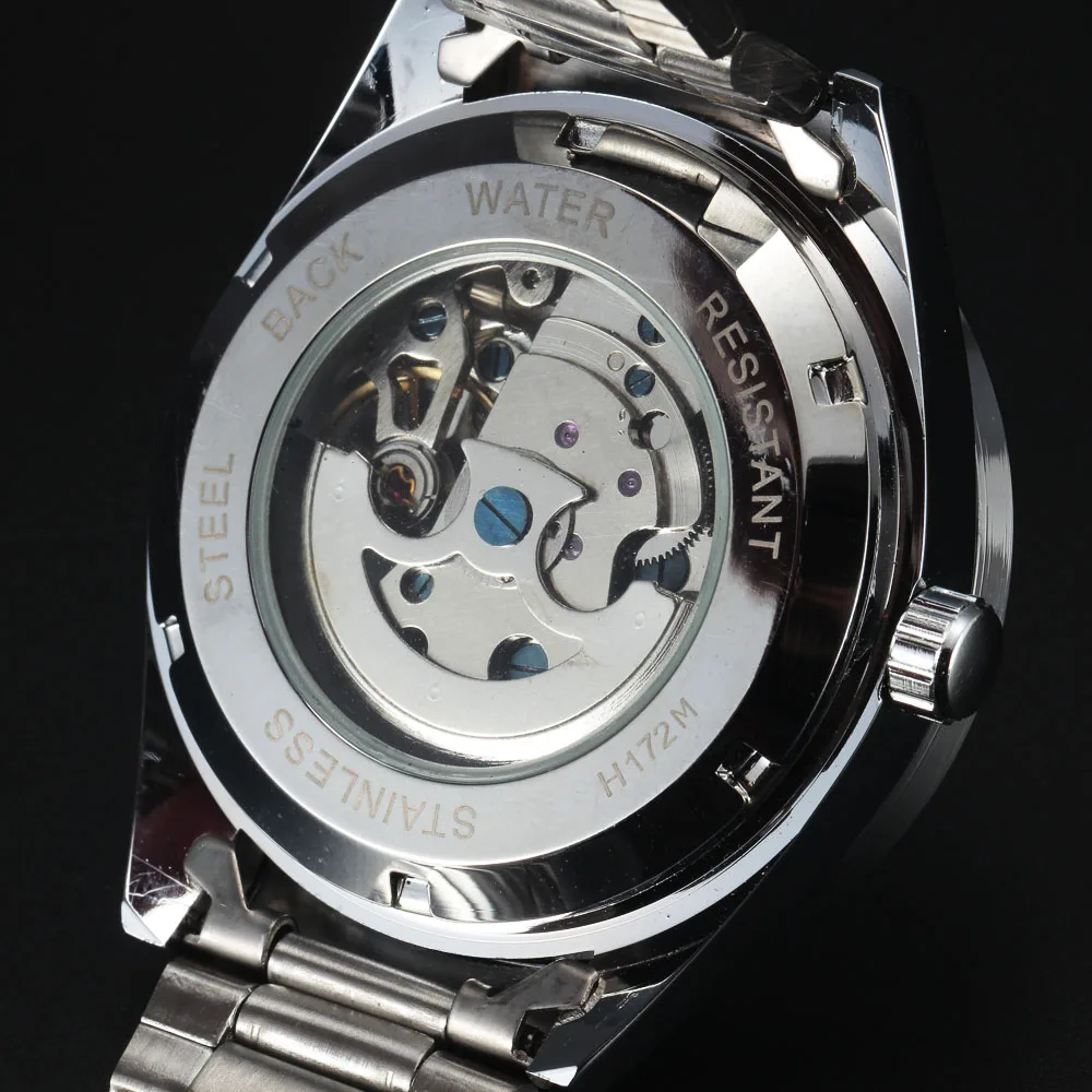 Часы WINNER мужские автоматические механические со стальным ремешком | Наручные