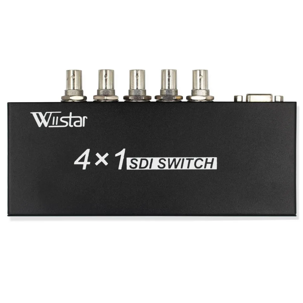 Wiistar переключатель SDI 4x1 концентратор SDI Интеллектуальный удлинитель с переключателем 4 в 1 конвертер для 3g HD SD монитор безопасности камеры видеонаблюдения