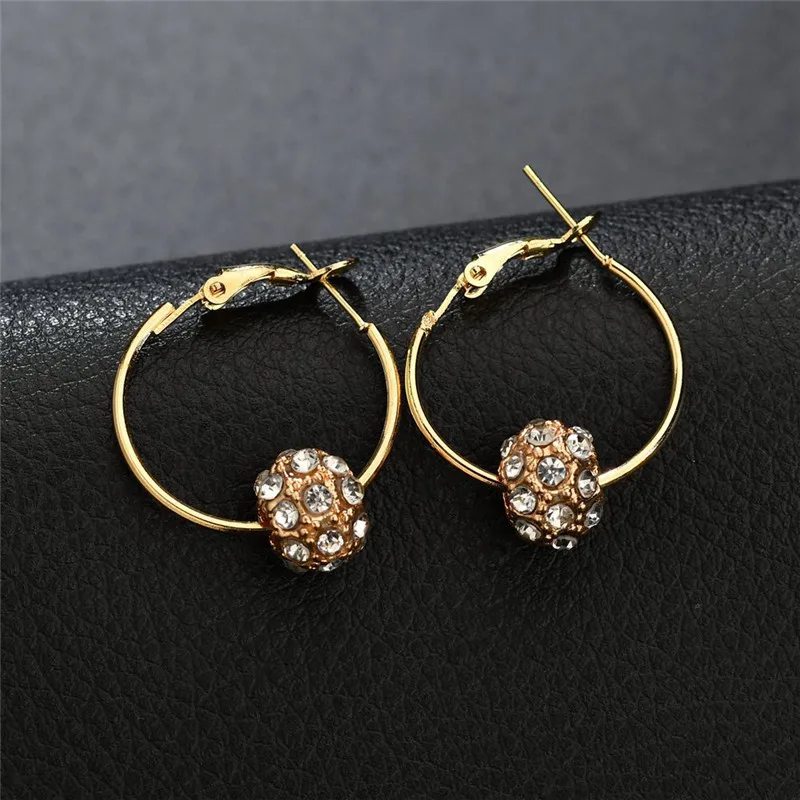 SexeMara/модный хрустальный шар золото/Серебряные серьги высокое высокого качества