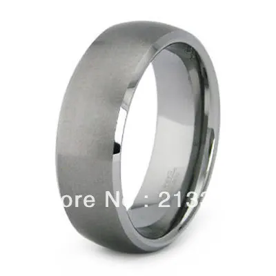 

FREE SHIPPING USA WHOLESALES CHEAP PRICE BRAZIL RUSSIA CANADA UK HOT SALE 8MM BEVEL SILVER SATIN A MEN'S TUNGSTEN WEDDING RING