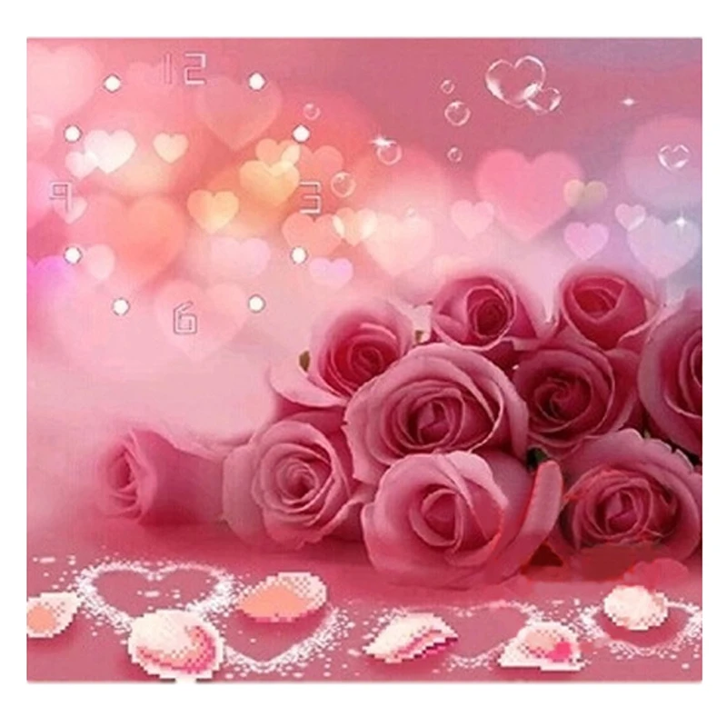 2017 DIY 5D полная Алмазная вышивка розы цветы круглая картина наборы вышивки крестом