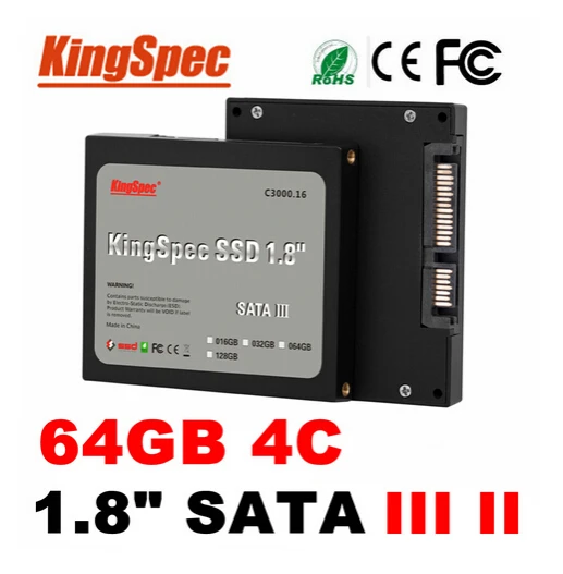Kingspec 1.8 inch SATAIII 6GB/S SATA2 hdd SSD 8GB 16GB 32GB 64GB 128GB Solid State hard drive disk MLC flash for DESKTOP/laptop |