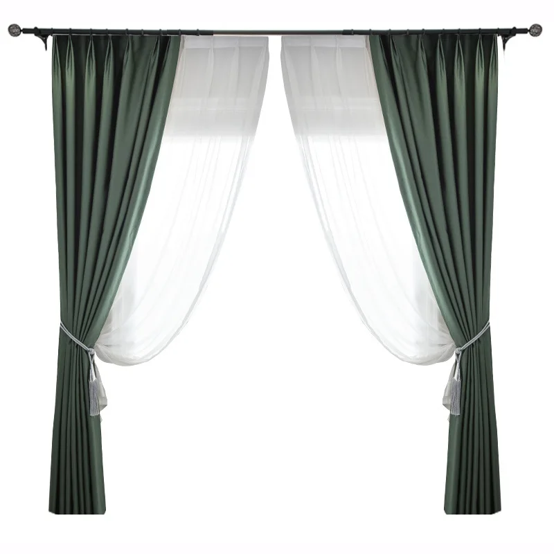2019 New Summer Chinese Style Luxury Imitation Silk Series Window Curtains for Bedroom Living Room Many Colors Blackout Drapes | Дом и сад