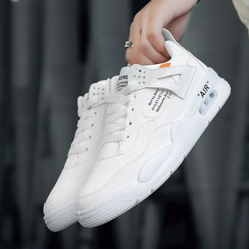 Men Casual Shoes White Sneakers Leather Adult Footwear Fashion Lace Up Male Flats Autumn Man Krasovki Sapato Masculino | Обувь