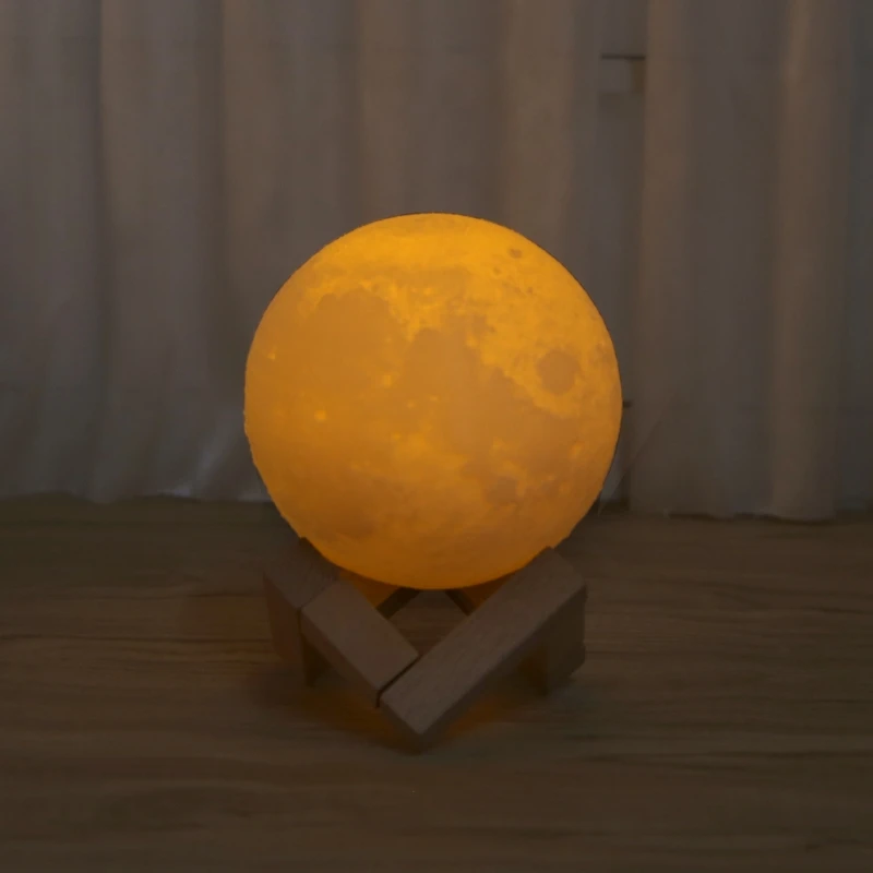 Перезаряжаемые 3D волшебный светодиодный луна ночь светильник луна лампа настольная зарядка через usb 2 Цвет изменить сенсорный Управление домашний декор креативный подарок