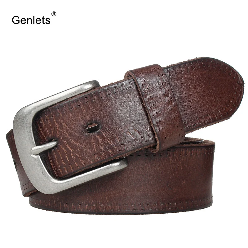 Кожаный ремень для мужчин из натуральной воловьей кожи ремни джинсовый ремешок с