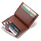 Модный кожаный мужской тонкий мини-кошелек, держатель для кредитных карт и монет