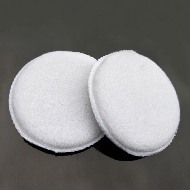 Мягкая микрофибра полировка уход за автомобилем губка мыть белый хлопок воск