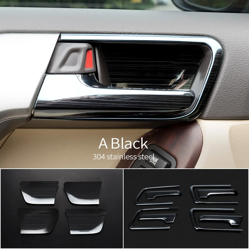 A Black OriginSpark для 2010- Toyota land cruiser Prado Межкомнатная дверь из нержавеющей стали с перчаткой, защитная накладка - Название цвета: A Black