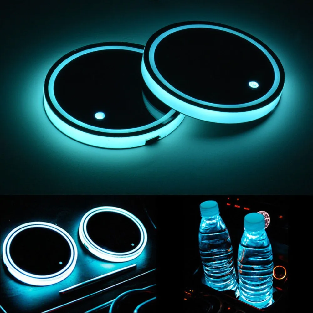 2 шт. RGB светодиодный пульт дистанционного управления USB автомобильный интерьер