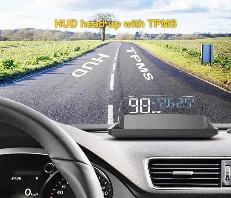 EANOP TPMS зеркало HUD OBD2 дисплей Спидометр лобовое стекло проектор на бортовой компьютер с сигнализацией давления в шинах