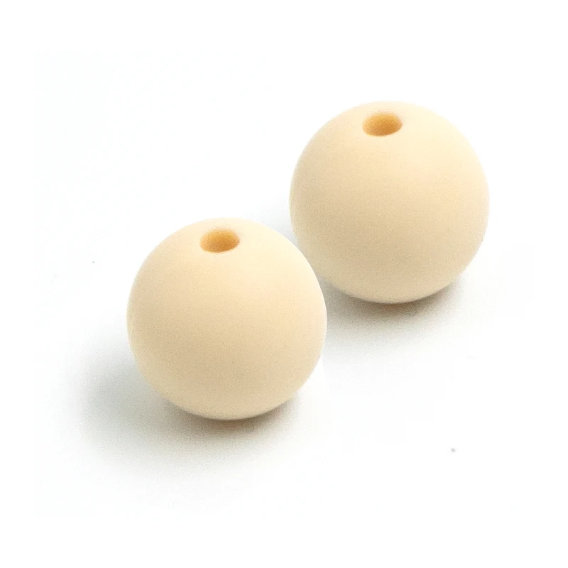 Beige 80 шт. круглые силиконовые бусы 12 мм Perle Силиконовые Зубные BPA бесплатные Прорезыватели для изготовления ювелирных изделий Siliconen Kralen Mordedor - Цвет: Beige