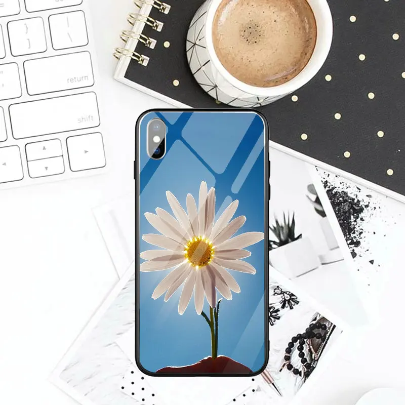 Fashion 3D Relief Painted Coque Tempered Glass Hard Mobile Phone Cases Clear Cover for iPhone 7 8 6 6s Plus X XR XS Max Bags |