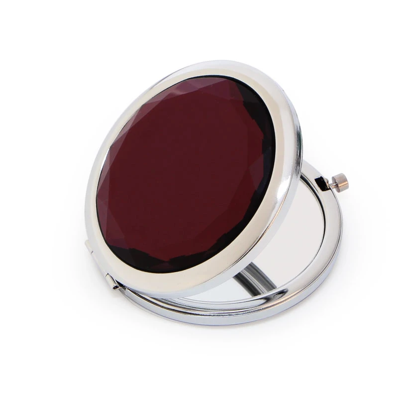 Темно синий кристалл компактный зеркало круглый сложенный Роскошные