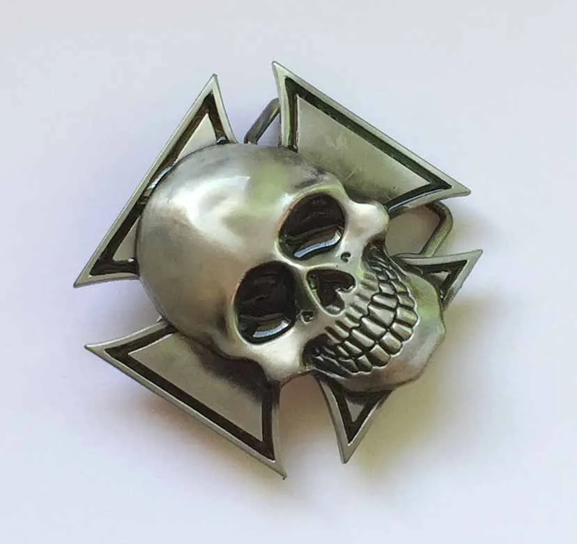 Skull and Cross Belt Buckle SW-BY681 suitable for 4cm wideth snap on belt with continous stock | Дом и сад