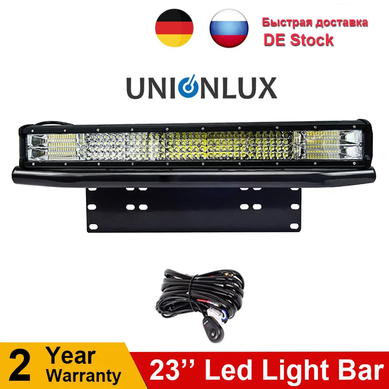 10D четырехрядный 23-дюймовый светодиодный светильник + Кронштейн номерного знака