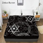 Простыня Натяжная 3D HD, простыня эластичная двойнаяполнаядвуспальнаяиндивидуальная, простыня с волшебными надписями, наматрасник 160x200