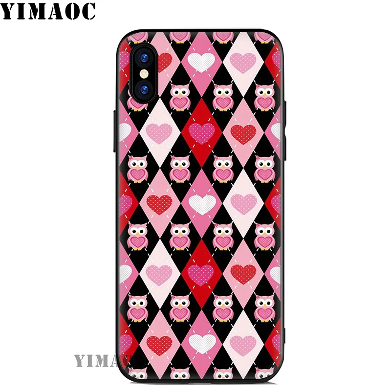 YIMAOC Cute Owls Cartoon Soft Silicone Case for iPhone 11 Pro Xr Xs Max X or 10 8 7 6 6S Plus 5 5S SE Cover |