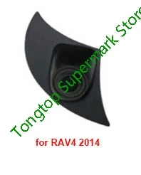 QS8037 Водонепроницаемая CCD Автомобильная камера переднего вида для Toyota Camry RAV4 Highlander Land Cruiser Prado эмблема логотип парковочная камера - Название цвета: QS8037