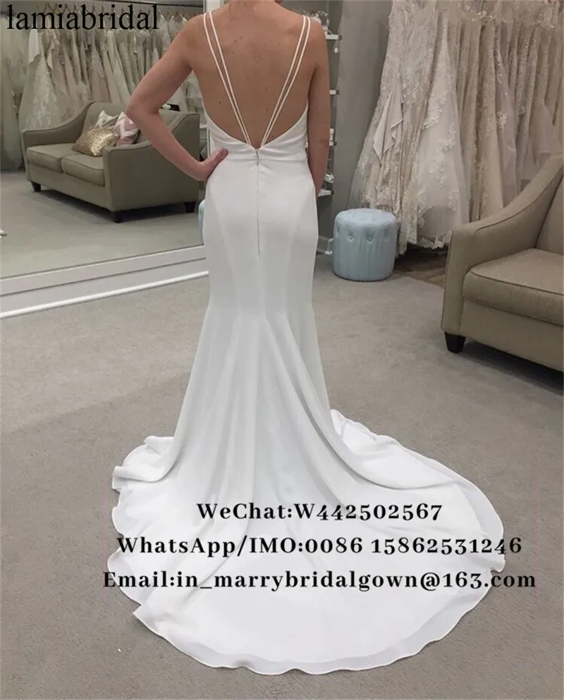Женское длинное атласное платье It's yiiya белое невесты с открытой спиной на лето