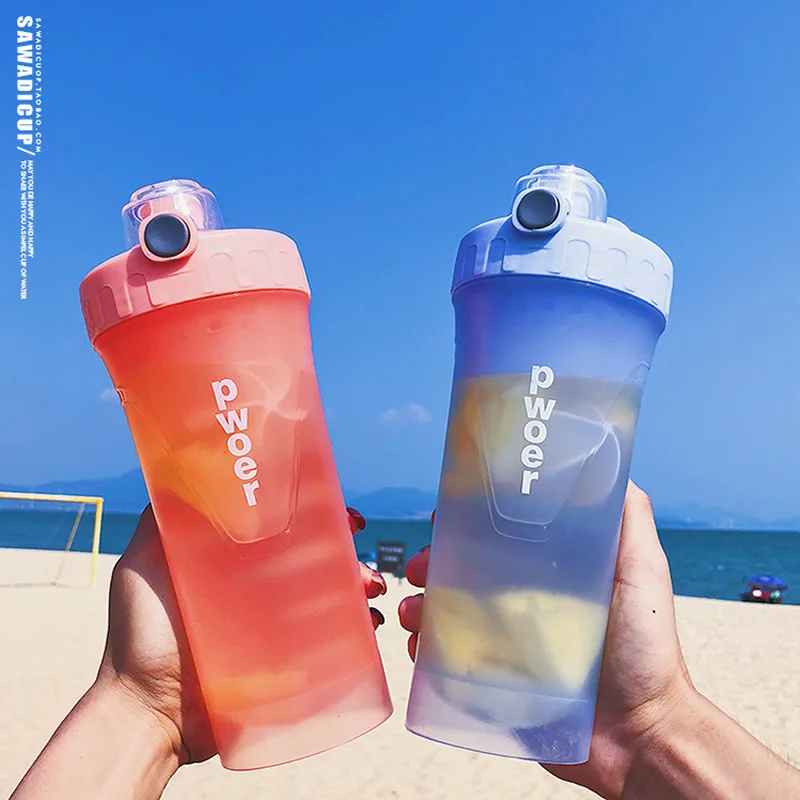 Портативная бутылка для смешивания протеинового порошка спорта фитнеса чайник
