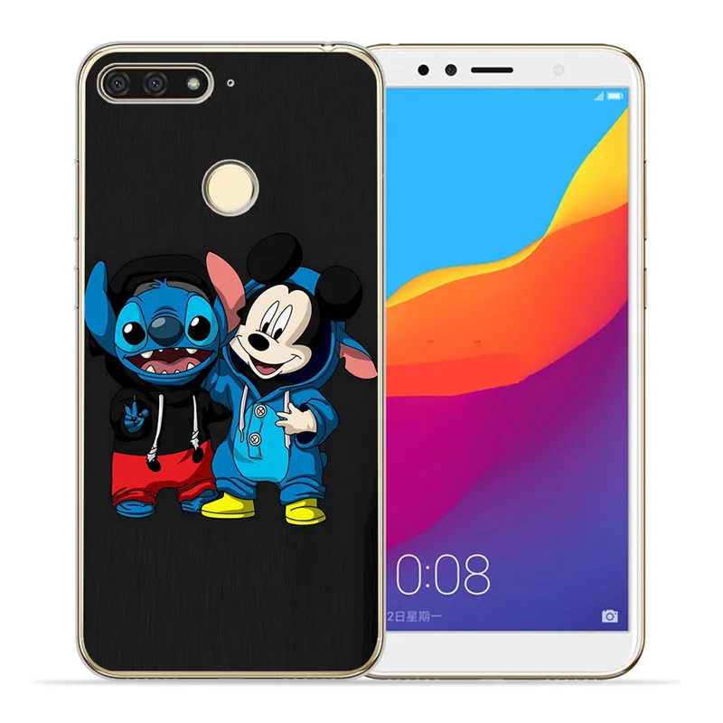 Роскошный Ститч мультфильм marvel для huawei II Y5 Y6 Prime Nova 2 3 4 3I Plus чехол для телефона Coque Etui funda Capinha