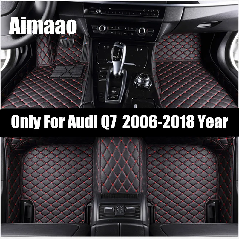 

Кожаные автомобильные коврики Aimaao для Audi Q7 2006 2007-2014 2015 2016 2017 2018