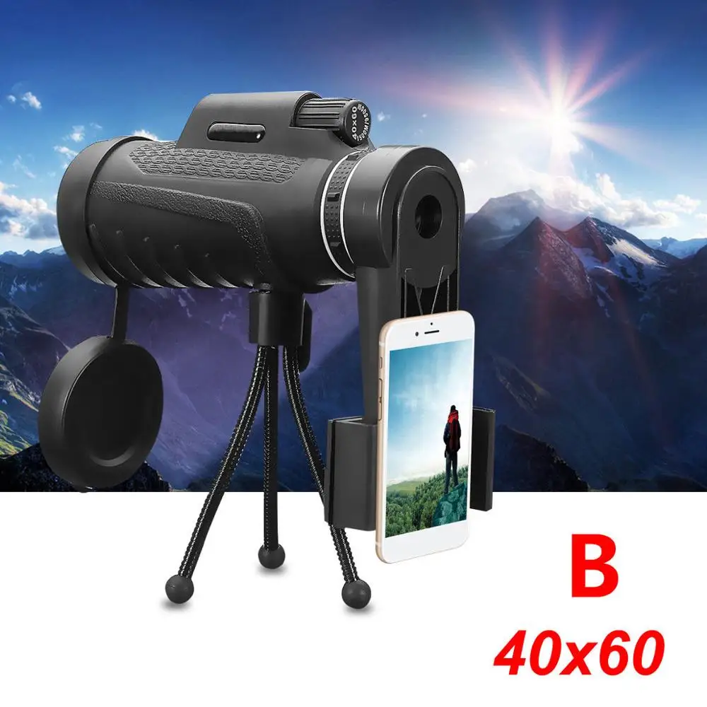 40x HD объектив зум Монокуляр телефон водонепроницаемый телескоп + сумка Штатив для