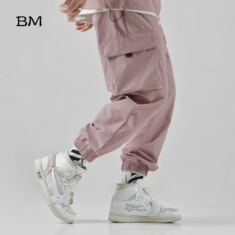 Japanese harajuku joggers hiking pants men streetwear cargo korean style trousers hip hop pantalones kpop harem | Мужская одежда