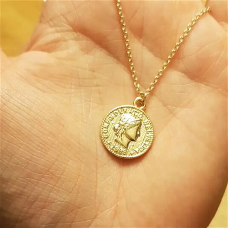 Новинка, модное, золотое, серебряное, цвет, памятная монета, круг, колье, ожерелье для женщин, богемное, многослойное, Дамское ожерелье, ювелирные изделия