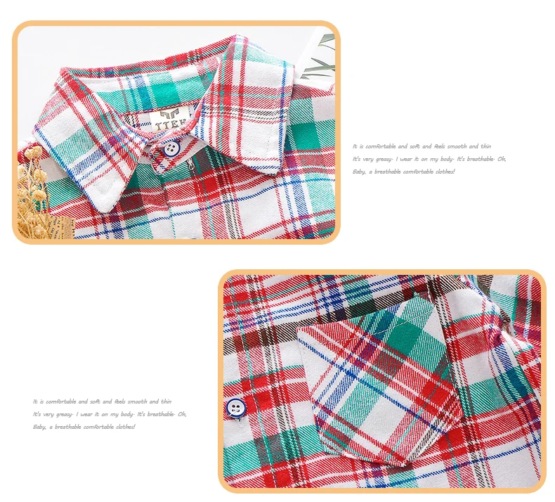 Shirt for boy clothing children spring new arrival baby clothes plaid shirt coat tops kids fashion |