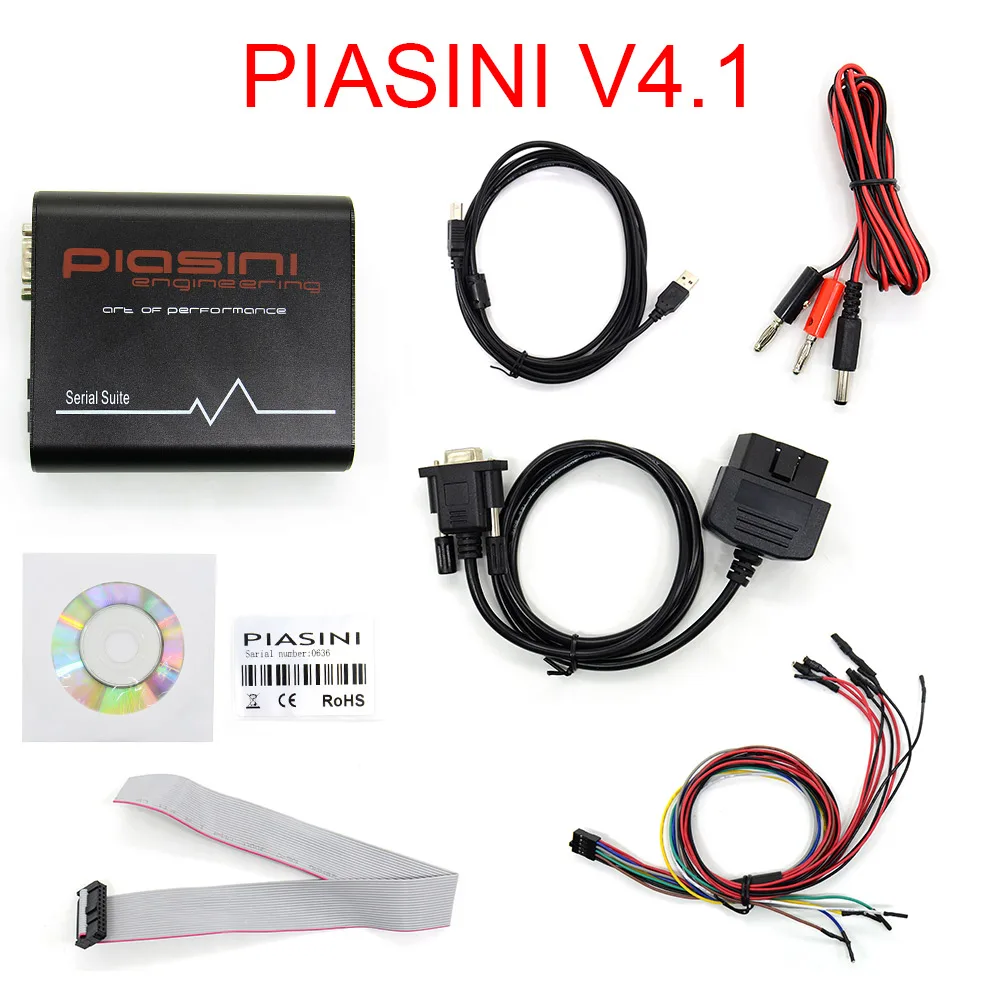 Красный Черный PIASINI v4.3 4,1 мастер полная версия ECU программист серийный набор(JTAG-BDM-K-line-L-line-RS232-CAN-BUS - Цвет: Красный