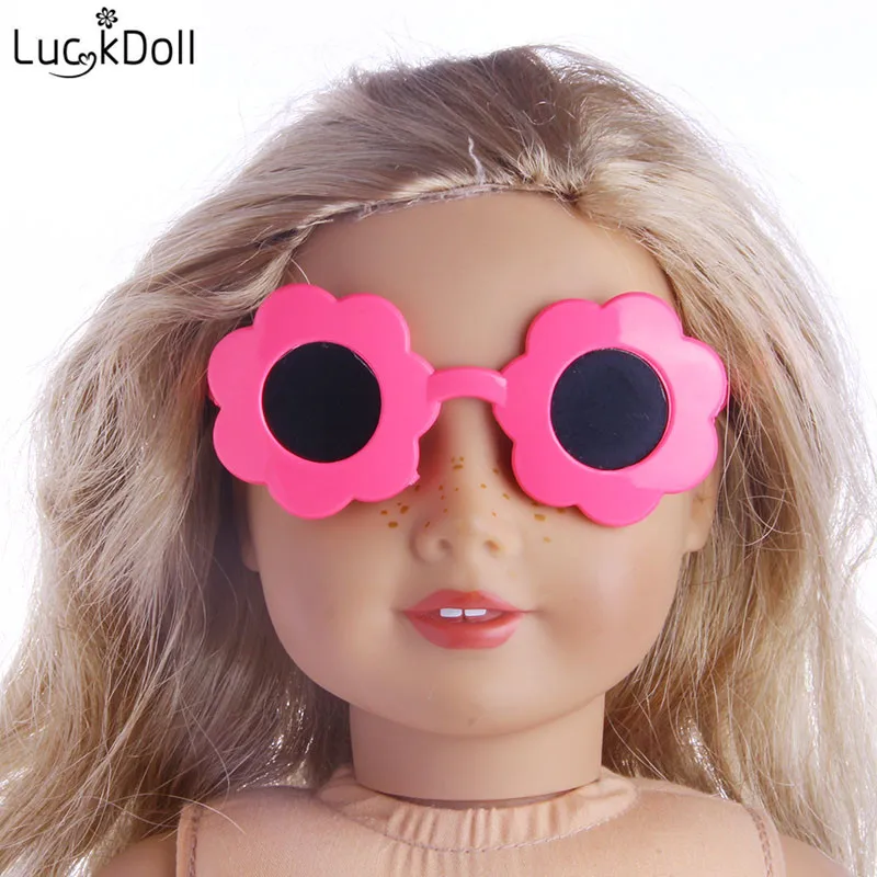 18-дюймовые куклы LUCKDOLL Красочные Солнцезащитные очки с цветами лучший подарок для