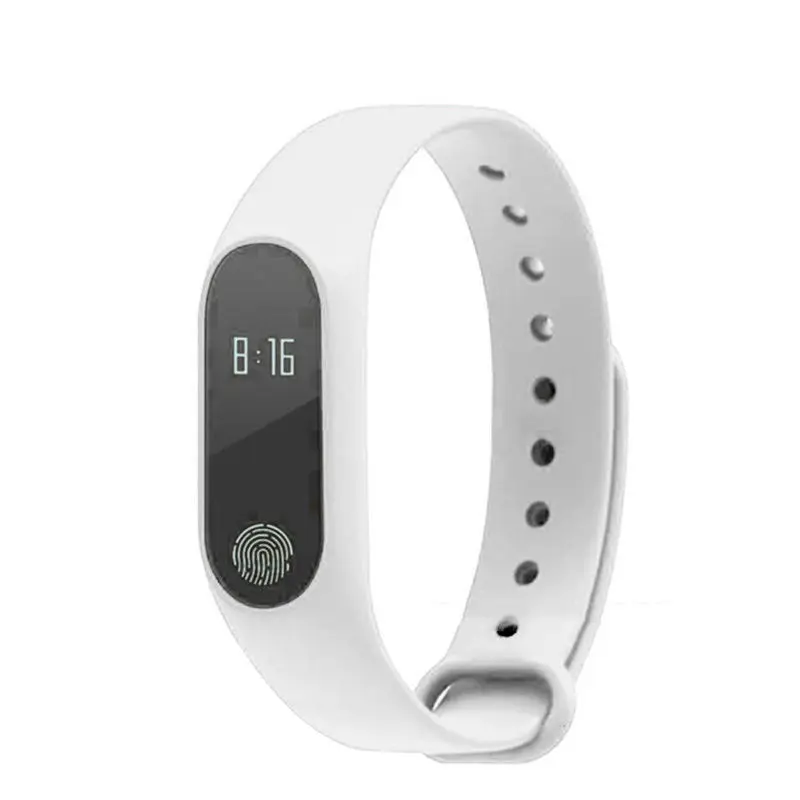 Белый Mi Band M2 браслет Bluetooth Смарт часы монитор сердечного ритма фитнес трекер Браслет умные часы - Цвет: Белый