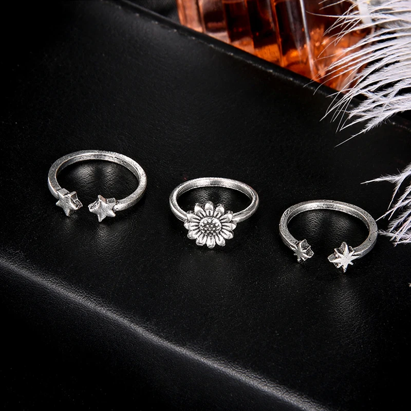 3 шт./компл. в богемном стиле со звездой светильник Цветок Серебристый Цвет