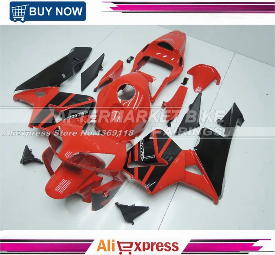 

RED BLACK 100% Easy Installation Virgin ABS Plastic CBR600RR 03 04 Fairing Body Work For Honda RED BLACK