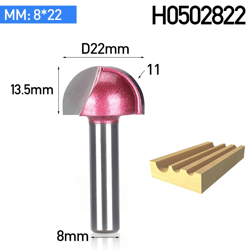 8 x 22 mm 1 шт. 8 мм Shk круглые фрезы для деревянной бухты коробка бит вольфрам карбид деревообрабатывающий Концевая мельница Miiling резак фрезы - Длина режущей кромки: 8 x 22 mm