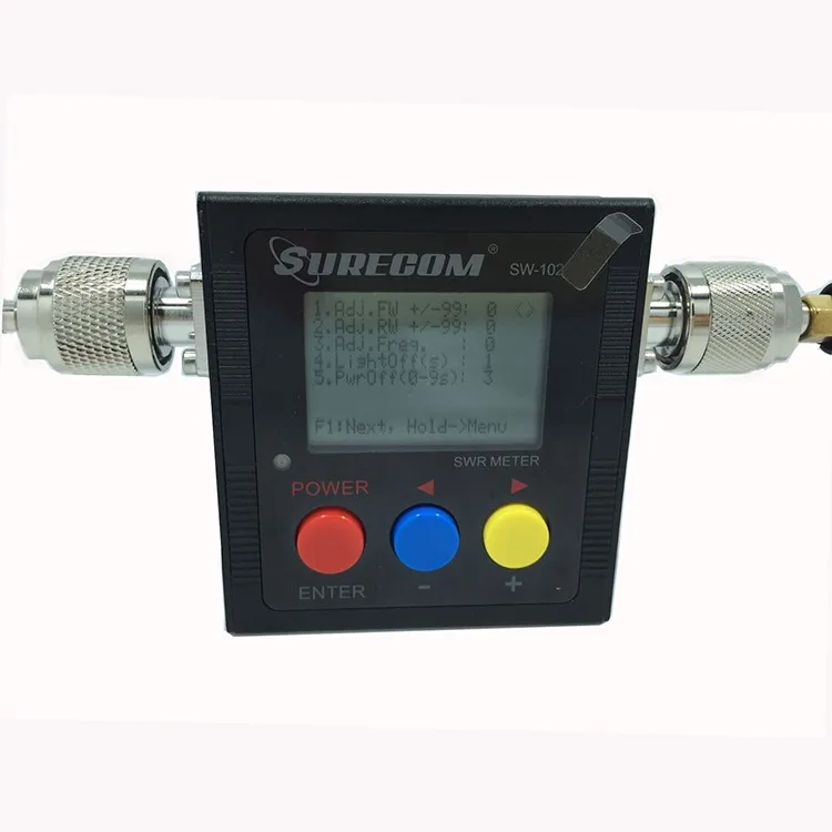 VSWR 1,00-19,9 цифровой VHF UHF 125-525 МГц SURECOM SW-102 с 2 шт. RF адаптер для радио тестовой рации КСВ метр 120 Вт