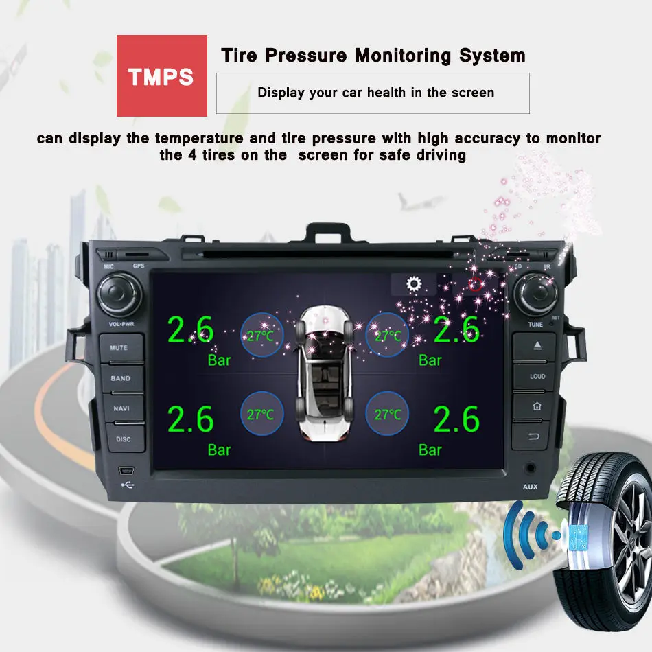 2 din android 10 0 автомобильный dvd-плеер для Toyota Corolla 2007 2008 2009 2010 2011 Восьмиядерный 8 дюймов