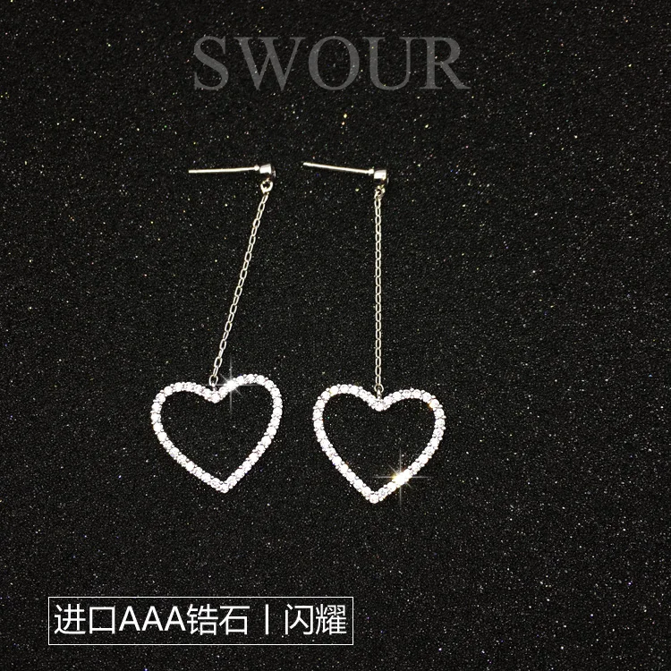 Новые модные ювелирные изделия SWOUR из стерлингового серебра S925 пробы Длинные