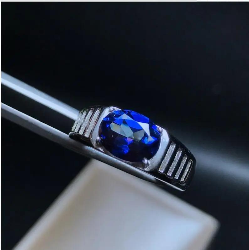

Topaz Ring gem Finger ring Natural real blue topaz 925 sterling silver ring Wholesales For men or women