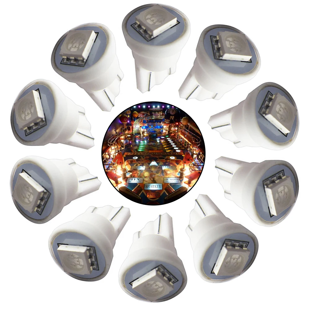 Высокое качество 100 шт. Ba9s 44 Светодиодный onet LED bulb 6 3 V Pinball светодиодный 47 Non Ghost warm