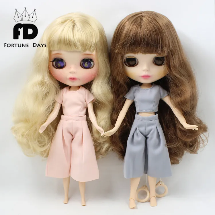 Blyth Doll Ледяной Розовый костюм серый костюм брюки одежда
